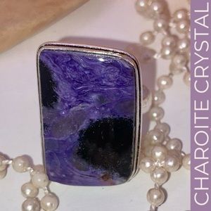FINE!!! Charoite Gemstone Handmade Ring